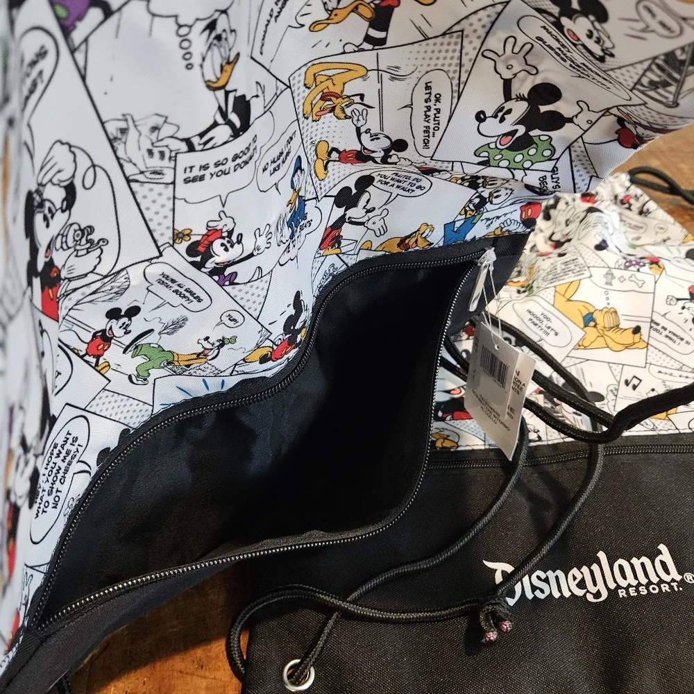 Two Disneyland Resort Mickey and Friends Cartoon Cinch Bags